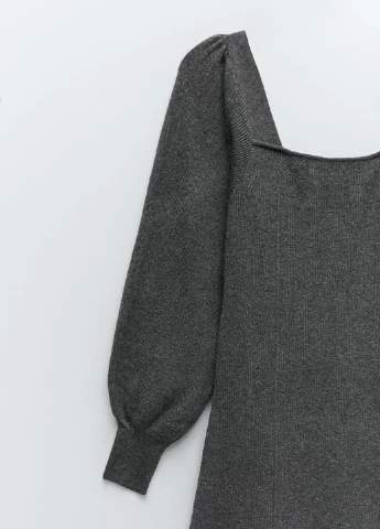 Сіра кежуал сукня Zara однотонна