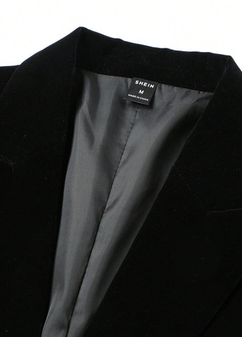 Черный демисезонный костюм (пиджак, брюки) брючный SHEIN