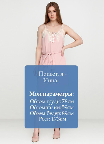 Светло-розовое кэжуал платье Ralph Lauren однотонное