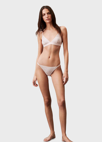 Светло-розовый триэнджел бюстгальтер Calvin Klein без косточек хлопок