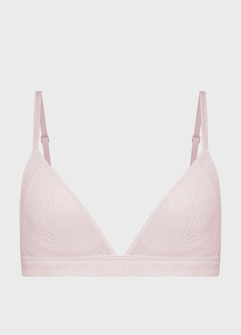 Светло-розовый триэнджел бюстгальтер Calvin Klein без косточек хлопок