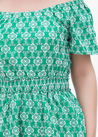 Зелена кежуал сукня кльош, з відкритими плечима Boden однотонна