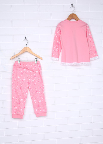 Светло-розовая всесезон пижама (лонгслив, брюки) Роза