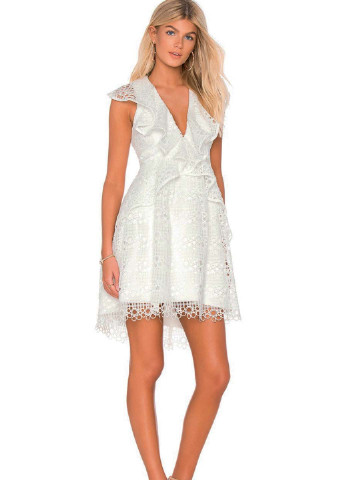 Білий вечірня біла мереживна сукня для вагітних бебі долл Elliatt однотонна