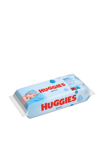 Вологі серветки Pure, (56 шт.) Huggies (286318388)