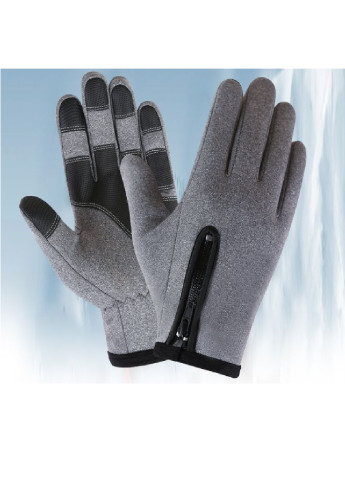 Зимние непродуваемые велосипедные лыжные перчатки спортивные сенсорные (472794-Prob) М Серые Francesco Marconi (250376090)