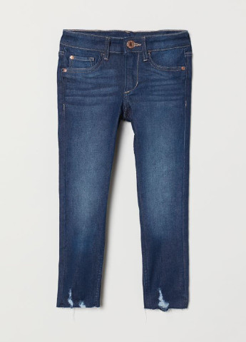 Темно-синие демисезонные зауженные, скинни джинсы H&M