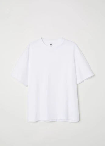 Белая футболка relaxed fit H&M