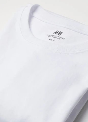 Белая футболка relaxed fit H&M