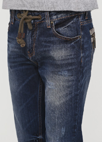 Темно-синие демисезонные прямые джинсы Frankie Morello