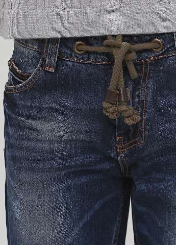 Темно-синие демисезонные прямые джинсы Frankie Morello