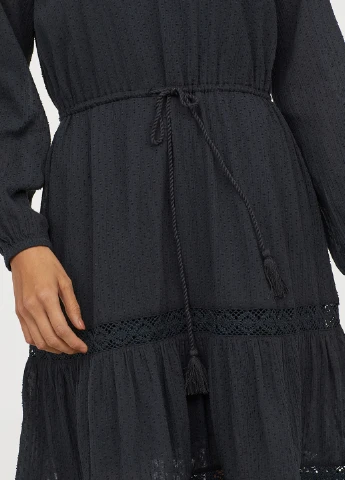 Темно-серое кэжуал платье оверсайз H&M