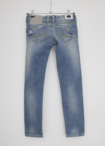 Голубые демисезонные с низкой талией джинсы Pepe Jeans