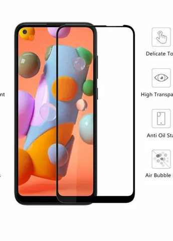 Скло захисне Samsung A11 (Black) (121276) (121276) Drobak (203968408)