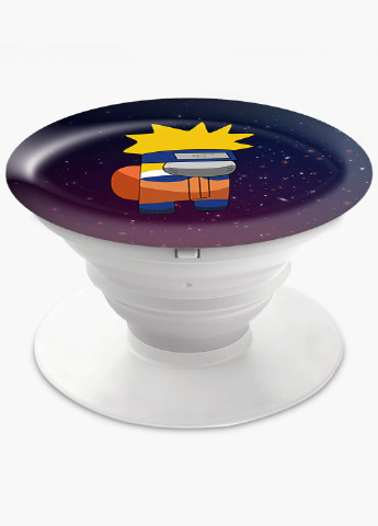 Попсокет (Popsockets) тримач для смартфону Амонг Ас Наруто (Naruto Among us) (8754-2424) Чорний MobiPrint (216836508)
