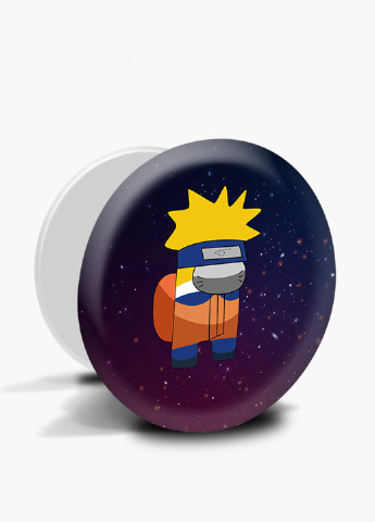 Попсокет (Popsockets) тримач для смартфону Амонг Ас Наруто (Naruto Among us) (8754-2424) Чорний MobiPrint (216836508)