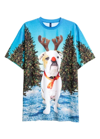 Голубая футболка H&M