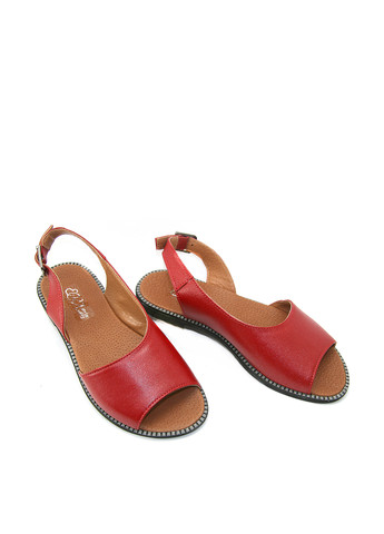 Женские кэжуал сандалии Mila красного цвета на ремешке с заклепками