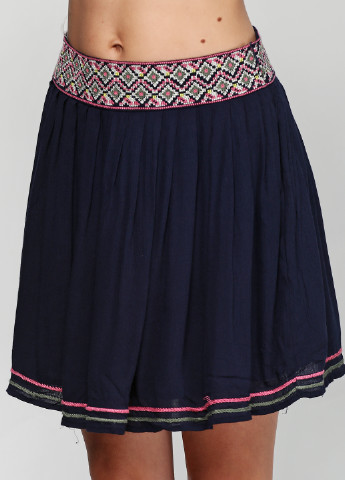 Темно-синяя кэжуал однотонная юбка Miami Style