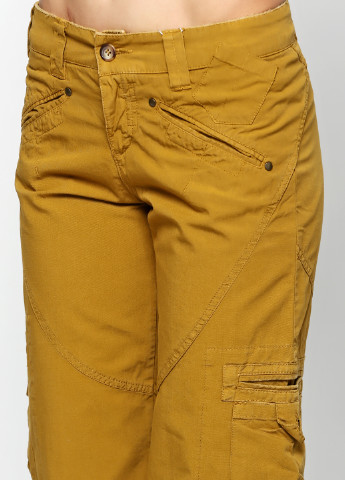 Горчичные кэжуал демисезонные прямые брюки Stefanel