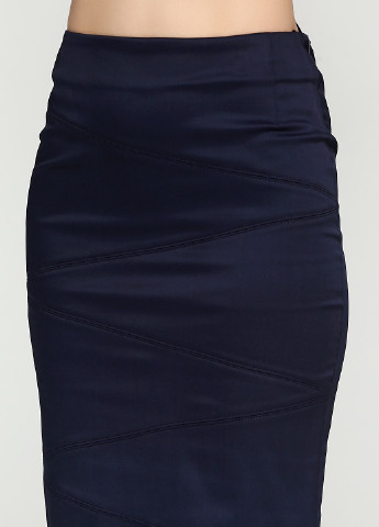 Темно-синяя офисная однотонная юбка Stefanie L мини