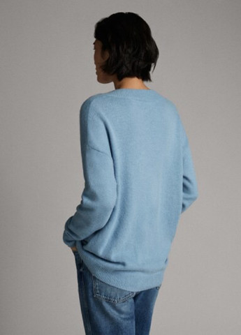 Голубой демисезонный пуловер пуловер Massimo Dutti