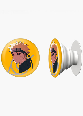 Попсокет (Popsockets) держатель для смартфона Наруто Узумаки (Naruto Uzumaki) (8754-2822) Черный MobiPrint (221548556)