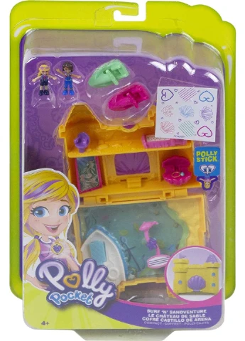 Ігровий набір Polly Pocket World Surf ‘n’ Sandventure Кишеньковий Світ Серфінг та сонячні пригоди (GCJ87) Mattel (255665094)