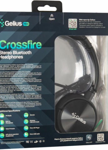Наушники Pro Crossfire Black (GP HP-007 Black) Gelius (207366490)