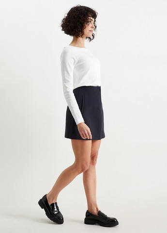 Темно-синяя кэжуал однотонная юбка C&A