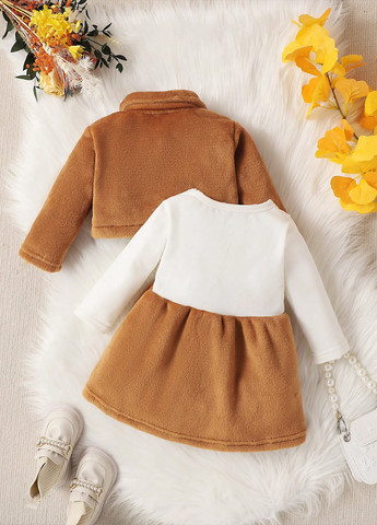 Комбинированный демисезонный костюм (жакет, платье) с платьем SHEIN