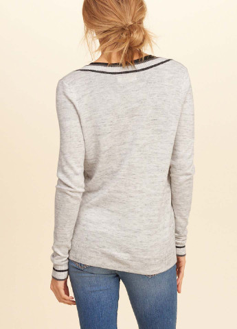Серый демисезонный пуловер пуловер Hollister