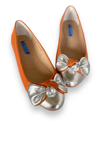 Женские балетки Bigioni | коричневые однотонные бант натуральная кожа (294942094)