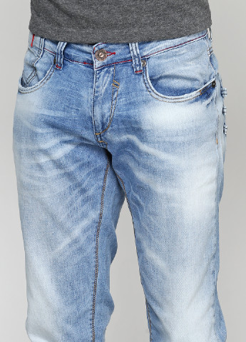 Голубые демисезонные прямые джинсы Infors