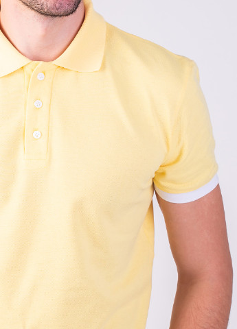 Желтая футболка-футболка поло мужская для мужчин TvoePolo однотонная