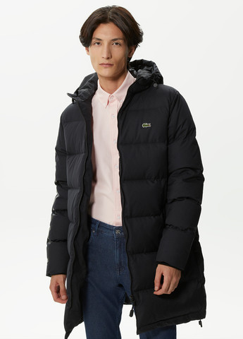 Черная зимняя куртка Lacoste