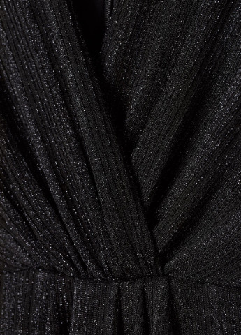 Чорна вечірня сукня на запах H&M меланжева