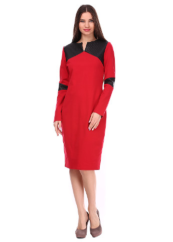 Красное кэжуал платье Ut однотонное