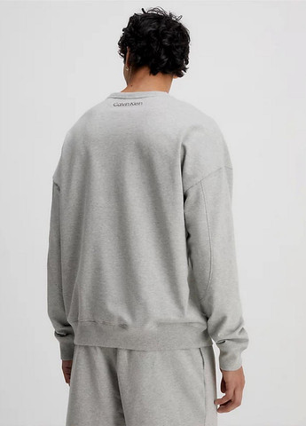 Сірий світшот Calvin Klein Underwear меланж без декору (328720139)