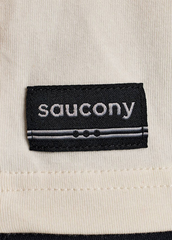 Светло-бежевая летняя футболка Saucony RECOVERY BOXY TEE