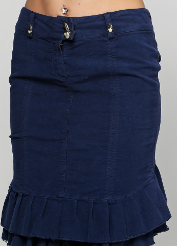 Синяя кэжуал однотонная юбка Roberta Scarpa мини