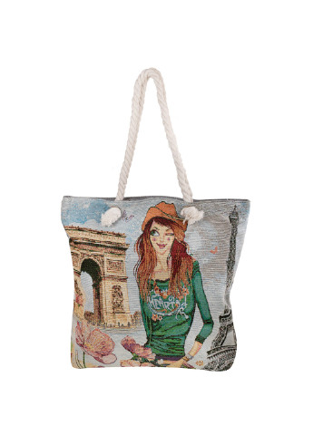 Женская пляжная тканевая сумка 42х38х10 см Valiria Fashion (210338694)