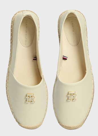 Бежевые эспадрильи Tommy Hilfiger однотонный джут, логотип (347246615)