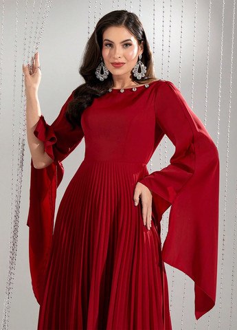 Червона вечірня, святковий сукня SHEIN однотонна