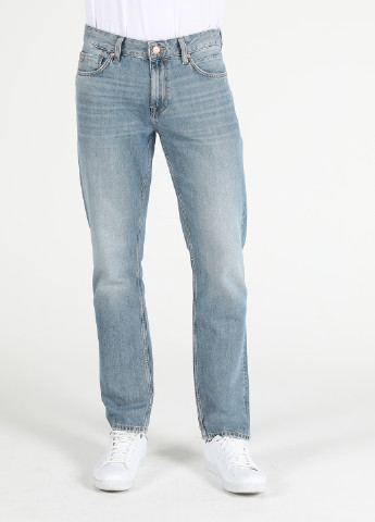 Голубые демисезонные регюлар фит джинсы 045 DAVID Colin's