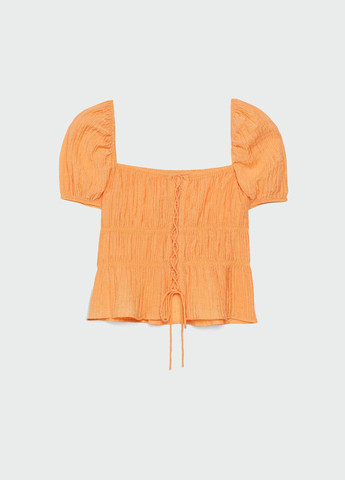 Оранжевая летняя блуза Stradivarius