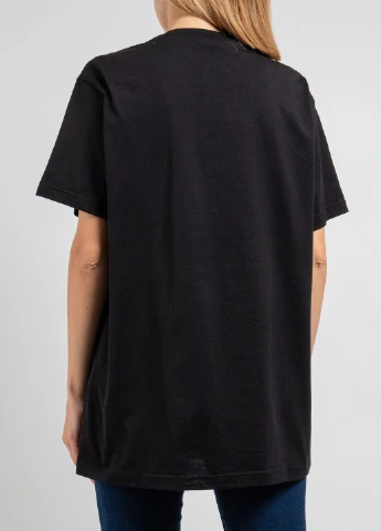 Черная футболка oversize с принтом Givenchy - (250429458)
