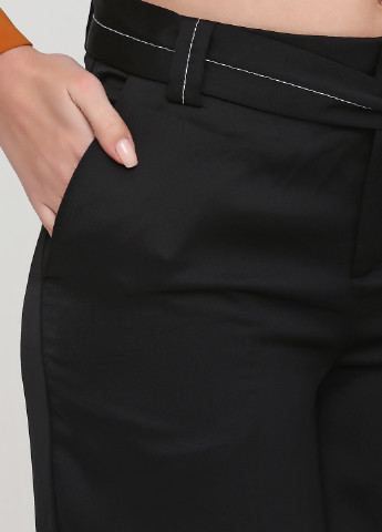 Черные кэжуал демисезонные клеш брюки Only