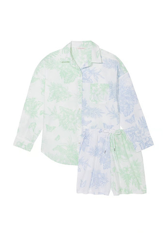 Белая всесезон пижама (рубашка, шорты) рубашка + шорты Victoria's Secret