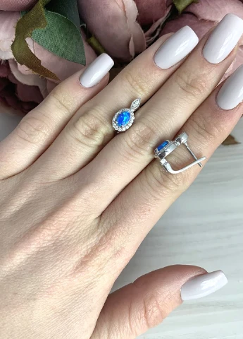Сережки Silver Flame (219626675)